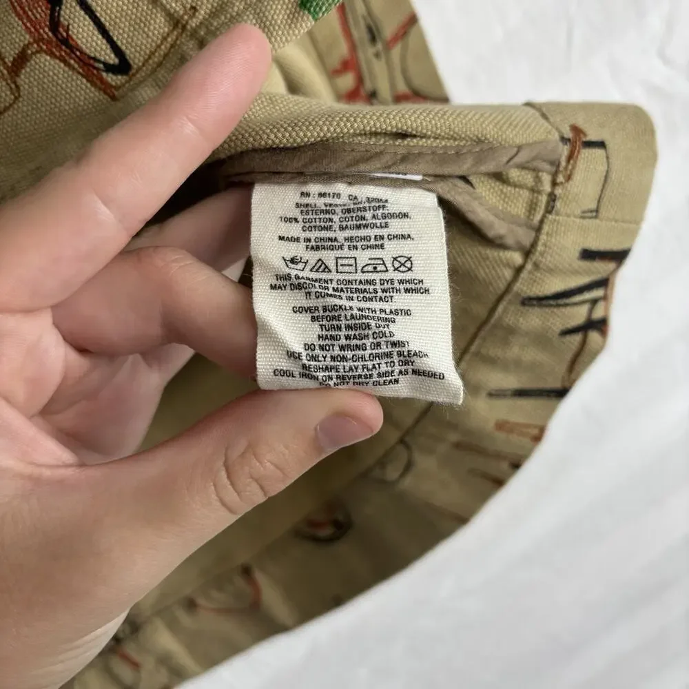 Anthropologie 9-H15 Stcl Wrap Skirt Size 4 Chair Print Cotton Novelty EUC